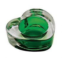Castical de vidro coracao verde