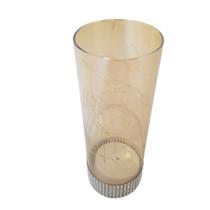 Castiçal de Vidro Dourado com LEDs e Strass Castiçal de Vidro Dourado com LEDs e Strass