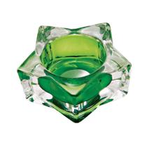 Castiçal De Vidro Em Formato De Estrela Verde 7x7x3cm - Btc