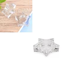 Castiçal De Vidro Formato Estrela Pote Enfeite Velas Castiçal De Vidro Formato Estrela Pote Enfeite Velas