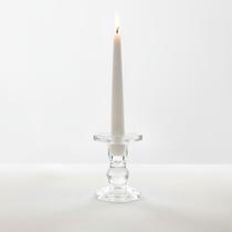 Castiçal De Vidro Linea 10,5cm Transparente Peça Decorativa