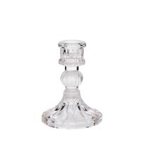 Castiçal de Vidro Transparente Makrys 10,5x8CM