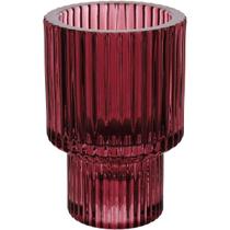 CASTIÇAL DECORATIVO PORTA VELA HOME&CO VIDRO 8x6x6cm VINHO CASTIÇAL DECORATIVO PORTA VELA HOME&CO VIDRO 8x6x6cm VINHO