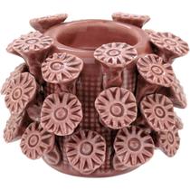 Castiçal Decorativo Porta Velas de Cerâmica Premium 8x10cm