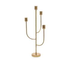 Castical em metal decorativo 4 velas 54,5cm