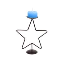 Castiçal Estrela Céu Decoração Porta Vela Azul Decorativa - Velitas (r)