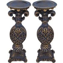 Castiçal Flor de Lis Com Suporte para Vela Par 22320 Castiçal Flor de Lis Com Suporte para Vela Par 22320
