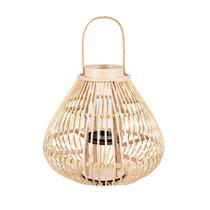 Castiçal Lanterna Decorativa em Fibra Natural Grillo 50x40cm