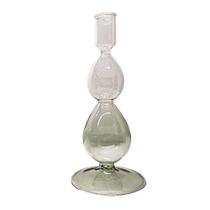 Castiçal Liete em vidro 9xA20cm verde -L Hermitage Castiçal Liete em vidro 9xA20cm verde -L Hermitage