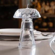 Castiçal Lyor Mushroom 10cm x 10cm x 14,5cm Vidro Castiçal Lyor Mushroom 10cm x 10cm x 14,5cm Vidro