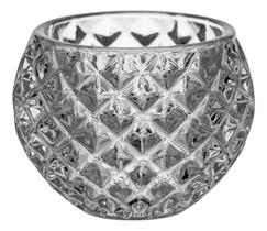 Castiçal Para Vela Suporte Decorativo 6x8x8cm Vidro Transparente Castiçal Para Vela Suporte Decorativo 6x8x8cm Vidro Transparente