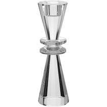 CASTIÇAL PORTA VELA DECORATIVO 20x5x5cm CRISTAL TRANSPARENTE