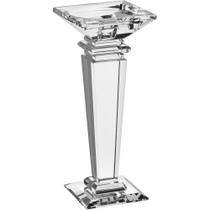 Castiçal Porta Vela Decorativo Cristal 22x9x9cm Transparente Castiçal Porta Vela Decorativo Cristal 22x9x9cm Transparente