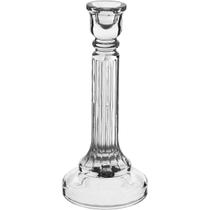 CASTIÇAL PORTA VELA DECORATIVO HOME&CO ECO CRYSTAL 25x11x11cm TRANSPARENTE