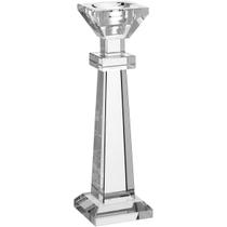 CASTIÇAL PORTA VELA DECORATIVO SUPORTE 24x6x6cm CRISTAL TRANSPARENTE