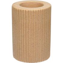 CASTIÇAL PORTA VELA SUPORTE HOME&CO CERÂMICA 10x7x7cm BEGE