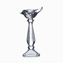 Castiçal Porta Velas Candelabro Cristal Decorativo Alto Luxo