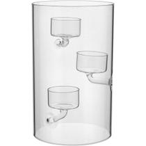 CASTIÇAL PORTA VELAS DECORATIVO 3 VELAS BOROSSILICATO 20x12x12cm CASTIÇAL PORTA VELAS DECORATIVO 3 VELAS BOROSSILICATO 20x12x12cm
