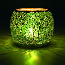 Castiçal Rancco Mosaic Glass Votive 8,3x8,3x6,8 cm