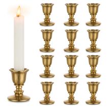 Castiçal Romadedi Brass em estilo vitoriano, conjunto de 12