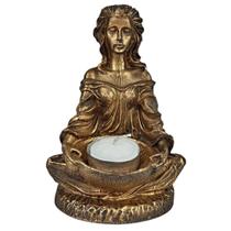 Castical Sacerdotisa De Resina Cor Dourado Brilhante - Decore Casa Castical Sacerdotisa De Resina Cor Dourado Brilhante - Decore Casa