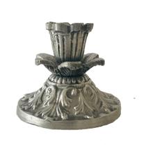 castiçal uma vela pequeno 7 cm alumínio polido decoração - artDaniel