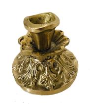 Castiçal Uma Vela Pequeno 7 Cm Bronze Trabalhado Decoração