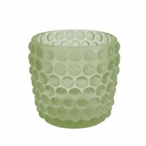 Castiçal Vaso de Bolinha Porta Vela Decorativo Vidro 8,50cm