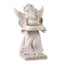 Castiçal vintage de resina Angel para decoração romântica