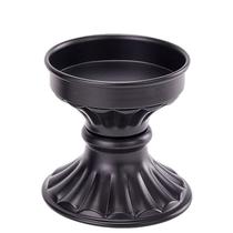 Castiçal vintage europeu esculpido em ferro Black Single St Castiçal vintage europeu esculpido em ferro Black Single St