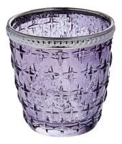 Castical Vitral Temple em Vidro Lustrado Para Velas Home&Co