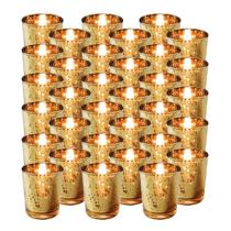 Castiçal votivo Royal Imports Gold Mercury Glass x36 Castiçal votivo Royal Imports Gold Mercury Glass x36