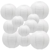 Castiçal Xikxitn, lanternas de papel brancas, 4 -10", 12 unidades