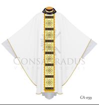 Casula Mariana Veludo Geométrico - Consagradus Vestes Sacras