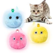 Cat Ball Toys Petgravity Chirping com Catnip, pacote com 3 pelúcias Cat Ball Toys Petgravity Chirping com Catnip, pacote com 3 pelúcias