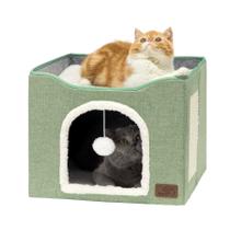 Cat Bed Bedsure Cat Cave para gatos domésticos com almofada para arranhar