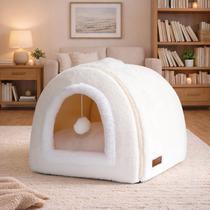 Cat Bed OMIVIER Cama conversível 2 em 1 e caverna para gatos que vivem em ambientes fechados Cat Bed OMIVIER Cama conversível 2 em 1 e caverna para gatos que vivem em ambientes fechados