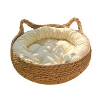 Cat Bed Scratcher Accs com almofada removível branca de 35 cm