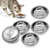 Cat Bowl MicoSim de aço inoxidável raso, 5 peças para comida e água Cat Bowl MicoSim de aço inoxidável raso, 5 peças para comida e água
