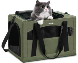 Cat Carrier Pecute, estável, respirável e portátil, verde