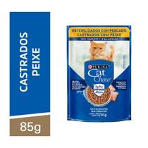 Cat chow castrados peixe ao molho 85g