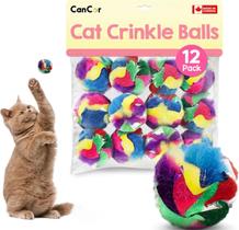 Cat Crinkle Balls Cancor Innovations (pacote com 12) fabricadas no Canadá