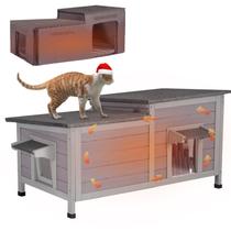 Cat House Outdoor Feral Kitty Shelter Gutinneen com forro isolado