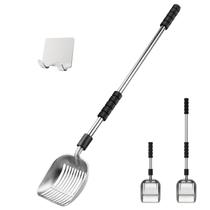 Cat Litter Scoop Deepets Metal com alça longa e suporte Cat Litter Scoop Deepets Metal com alça longa e suporte