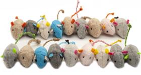 Cat Mice Toy Fashion's Talk Plush, cheio de catnip, pacote com 18