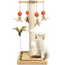 Cat Scratching Post Paroto Sisal com brinquedos para gatos domésticos de 63 cm