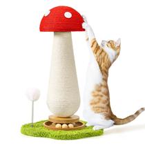 Cat Scratching Post TEWIWAP Mushroom com brinquedos interativos