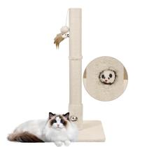 Cat Scratching Post Woochpet 86 cm de altura com corda de sisal bege