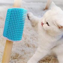 Cat Self Groomer com catnip soft cat's wall corner massagem cat pente escova esfrega esfrega