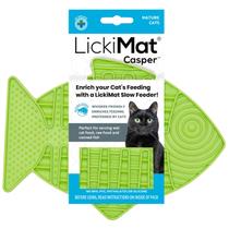 Cat Slow Feeder LickiMat Casper Turquesa em forma de peixe Cat Slow Feeder LickiMat Casper Turquesa em forma de peixe